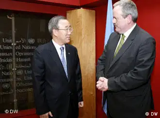 Erik Bettermann with UN General Secretary Ban Ki-moon in New York.