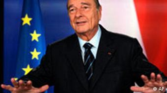 Frankreich Fernsehen Rede von Jacques Chirac Abschied