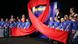 Kinder halten eine große AIDS-Schleife bei der Eröffungsveranstaltung der zweitägigen Konferenz der deutschen EU-Präsidentschaft "Verantwortung und Partnerschaft - Gemeinsam gegen HIV/AIDS" in Bremen (Quelle: AP) Kinder halten eine große AIDS-Schleife bei der Eröffungsveranstaltung der zweitägigen Konferenz der deutschen EU-Präsidentschaft "Verantwortung und Partnerschaft - Gemeinsam gegen HIV/AIDS" in Bremen (Quelle: AP)