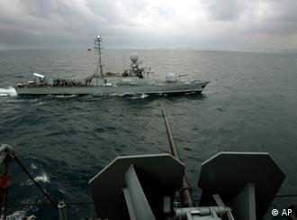 German ships are patrolling off the coast of Lebanon