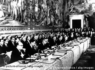 Delegates of six countries met in Rome to establish what would become the European Union
