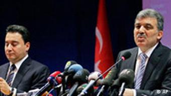 Türkei EU Außenminister Abdullah Gül in Ankara Pressekonferenz