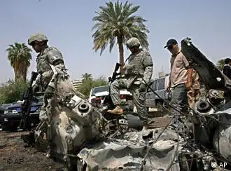 图为巴格达汽车爆炸事件