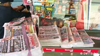 Kroatische Zeitschriften am Kiosk