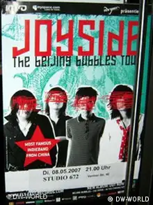 Deutschland China Rockband Joyside in Köln Plakat