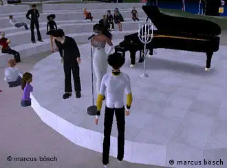 中国青年钢琴家郎朗在Second Life里开音乐会