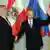 Путин се ръкува с австрийския канцлер Гузенбауер