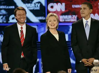 Edwards, Clinton and Obama