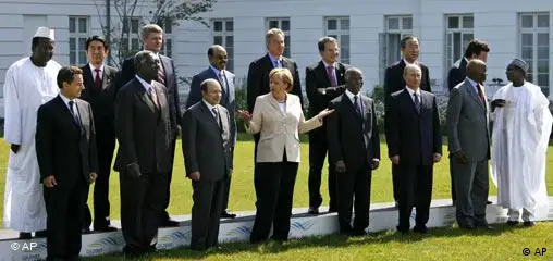 Deutschland G8 Teilnehmer Gruppenfoto mit Vertretern Afrika