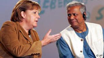 Podiumsdiskussion mit Merkel und Yunus Podiumsdiskussion mit Merkel und Yunus