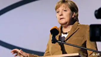 Merkel spricht auf dem Evangelischen Kirchentag
