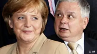 Belgien EU Gipfel Deutschland Polen Angela Merkel und Lech Kaczynski