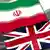 پرچمهای ایران و انگلیس