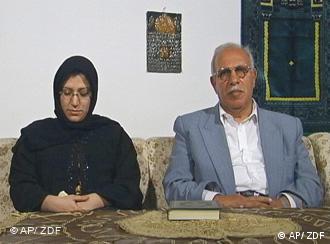 Mohamed Al Tornachi, right, and his daughter-in-law, the wife of hostage Sinan Krause