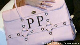 A purse with the initials PP for Philipp Plein