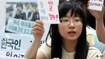 Proteste gegen die USA in Korea