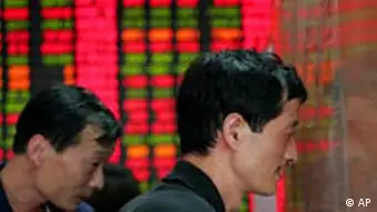 China Wirtschaft Börse Kurse in Schanghai