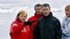 Merkel with her environment minister, Denmark's premier, and the Danish enivornment minister in Greenland Merkel with her environment minister, Denmark's premier, and the Danish enivornment minister in Greenland