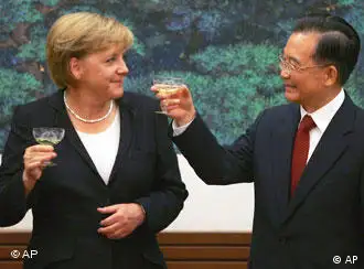 德国总理默克尔与中国总理温家宝
