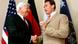 Steinmeier shaking hands with Schwarzenegger Steinmeier shaking hands with Schwarzenegger
