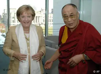 德国总理会见达赖喇嘛导致德中关系紧张