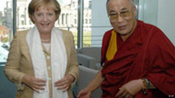 Bundeskanzlerin Angela Merkel und der Dalai Lama 2007 in Berlin