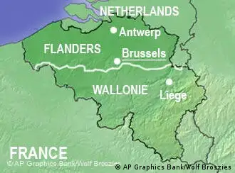 比利时地图：法语，荷兰语还是德语？