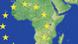 Map of Africa with superimposed EU stars Map of Africa with superimposed EU stars