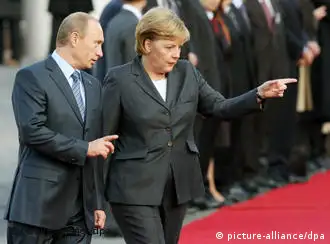 俄罗斯总统普京和德国总统默克尔上周在维斯巴登举行政府级磋商