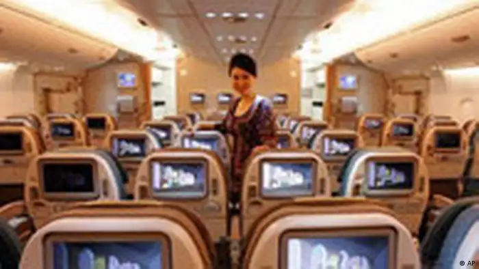 Seats on an Airbus A380 plane (AP)