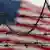 US flag, barbwire