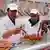 Butchers serve halal sausages