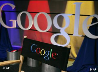 A Google logo and chair