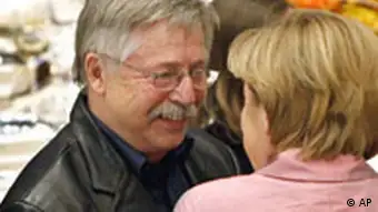 Deutschland Juden Zentralrat Leo Baeck Preis 2007 an Angela Merkel Wolf Biermann