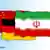 The flags of China, Germany and Iran
