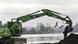 An excavator starts work in Elbe valley An excavator starts work in Elbe valley