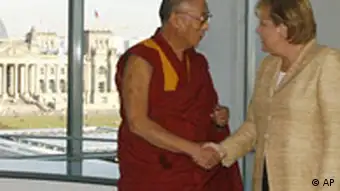 Jahresrückblick 2007 September Deutschland Dalai Lama bei Angela Merkel