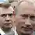 ** FILE** Russian President Vladimir Putin, right, and First Deputy Prime Minister Dmitry Medvedev, background second, left, visit the village of Tavrovo in the western Belgorod region, on Thursday, Sept. 13, 2007. Dmitiry Medvedev, whose candidacy for Russian leader got the endorsement of President Vladimir Putin, on Tuesday, Dec. 11, 2007, suggested that Putin become prime minister after the March 2 election. (AP Photo/RIA Novosti, Vlaladimir Rodionov, Presidential Press Service)