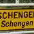 Ortsschild von Schengen in Luxemburg. Hier wurde 1985 das Schengener Abkommen unterzeichnet.