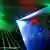 ARCHIV - Laser strahlen während einer Show im Planetarium in Hamburg um das Projektionssystem "Zeiss Universarium 9" (undatiertes Archivfoto). Im Sommer 2002 wurde der ehemalige Wasserspeicher, der seit 1930 das Hamburger Planetarium beherbergt, für ein Jahr geschlossen und mit einer einzigartigen Multimediatechnik ausgestattet: Ein Zeiss-Sternenball, ein digitaler Kosmos-Simulator mit 360-Grad-Projektion, ein digitales Surroundsound-System und eine äußerst aufwendige Indoor-Laseranlage erwarten seit Herbst 2003 die Besucher. Foto: Tranquillium/Planetarium Hamburg dpa (zu dpa-Reportage: "Von Sternenkonstellationen zu Zeiten der Heiligen Drei Könige und Sternenkindern - Im zweitältesten Planetarium der Welt" vom 28.12.2007) +++(c) dpa - Bildfunk+++