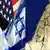 Simbol-foto: Američka i izraelska zastava i karta Izraela.