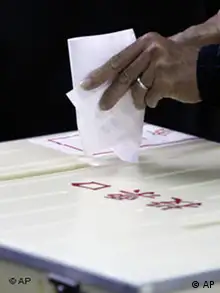 Taiwan Wahlzettel