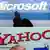 Logos von Microsoft und Yahoo. Fotos: Rainer Jensen/ Jens Büttner +++(c) dpa - Bildfunk+++