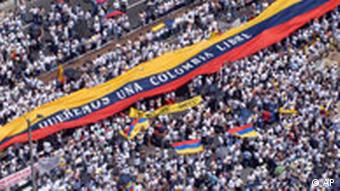 Demonstration in Medellin/Kolumbien (Quelle: AP)