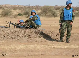 联合国驻苏丹维和部队的中国士兵