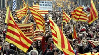 Catalan nationalists wave flags