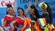 A group of Cuban dancers at a tourism trade fair in Germany A group of Cuban dancers at a tourism trade fair in Germany