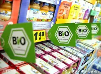 Bio-Produkte im Supermarkt