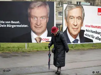 汉堡市长候选人的竞选海报