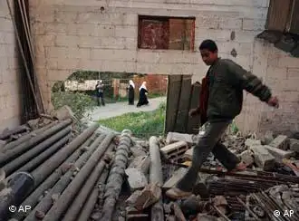 加沙地带被摧毁的民宅